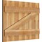 Ekena Millwork Joined Board-n-Batten Shutters w/Z-Bar, Rough Sawn Western Red Cedar, 32 1/4W x 24H, PR RBJ06Z32X024RWR - alternate 2